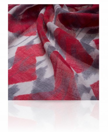 Палантин Унисекс ZW-IKKAT/RED.GREY